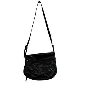 Osgoode Marley Feel The Difference Black‎ Leather Crossbody Bag Purse